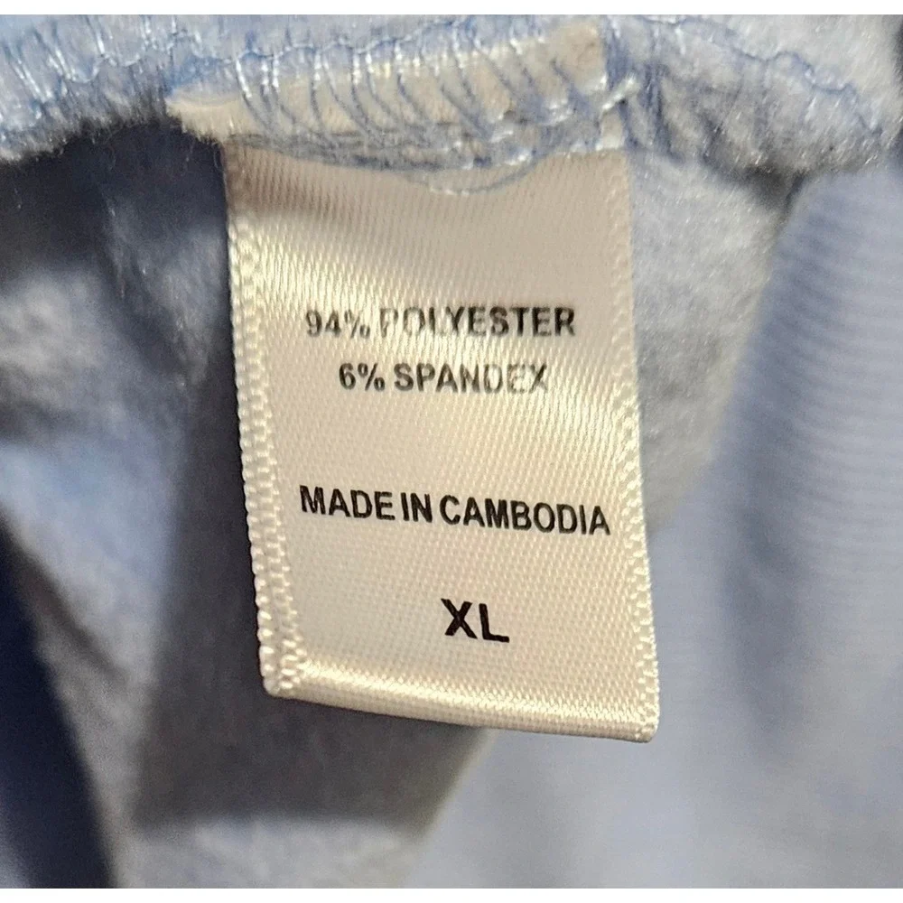 MUK LUKS Women's Light Blue Velour Scottish‎ Terrier Dog Applique Sweatshirt XL - Picture 7 of 9